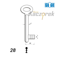 Numerowany GE-GE / LOB 28 - klucz surowy